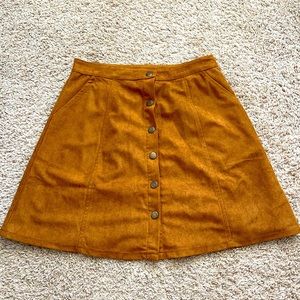 Andrew blue brown suede mini skirt size S